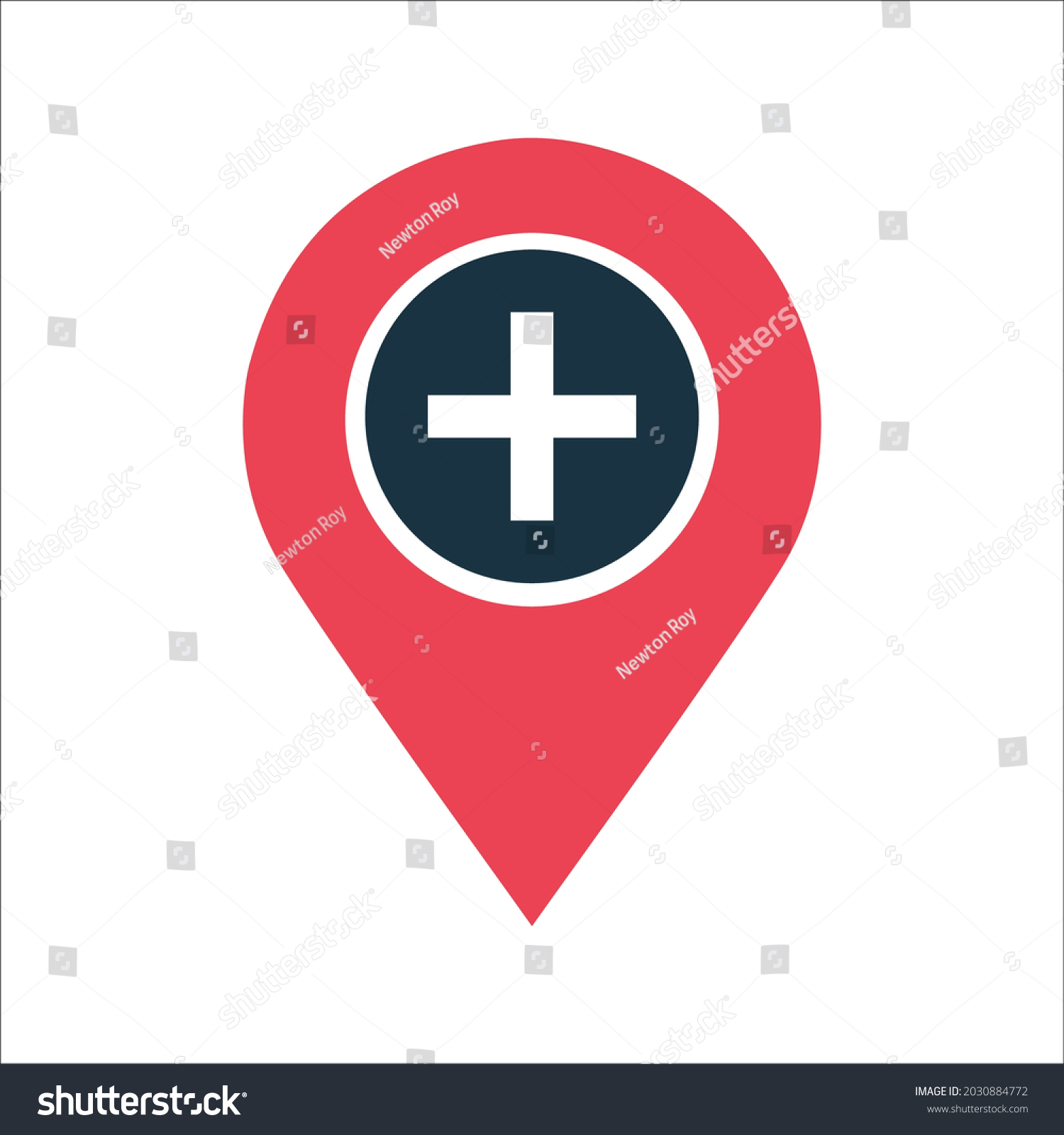 clinic-gps-hospital-location-map-medical-stock-vector-royalty-free