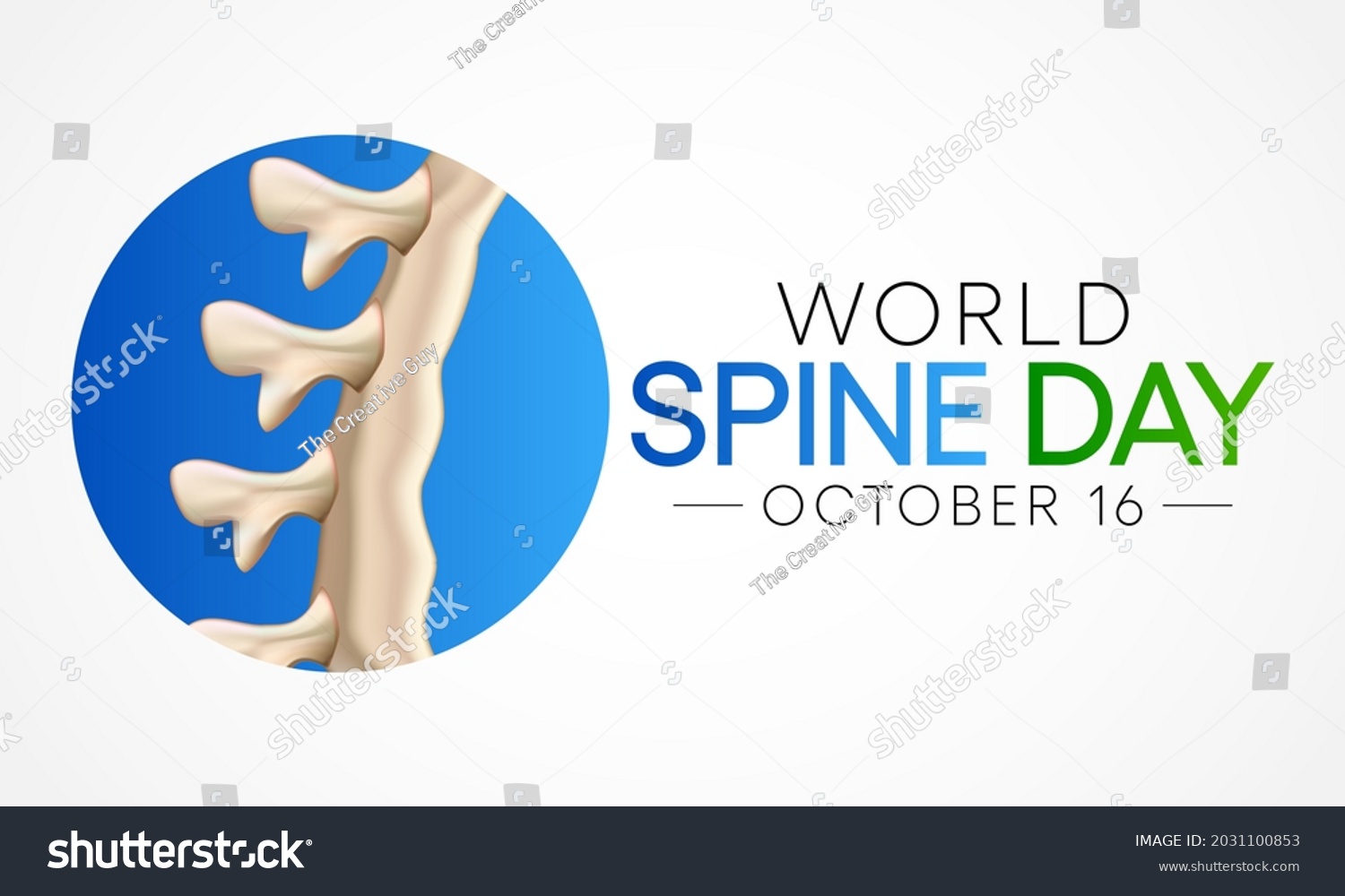 World Spine Day Observed Every Year Stock Vector (Royalty Free ...