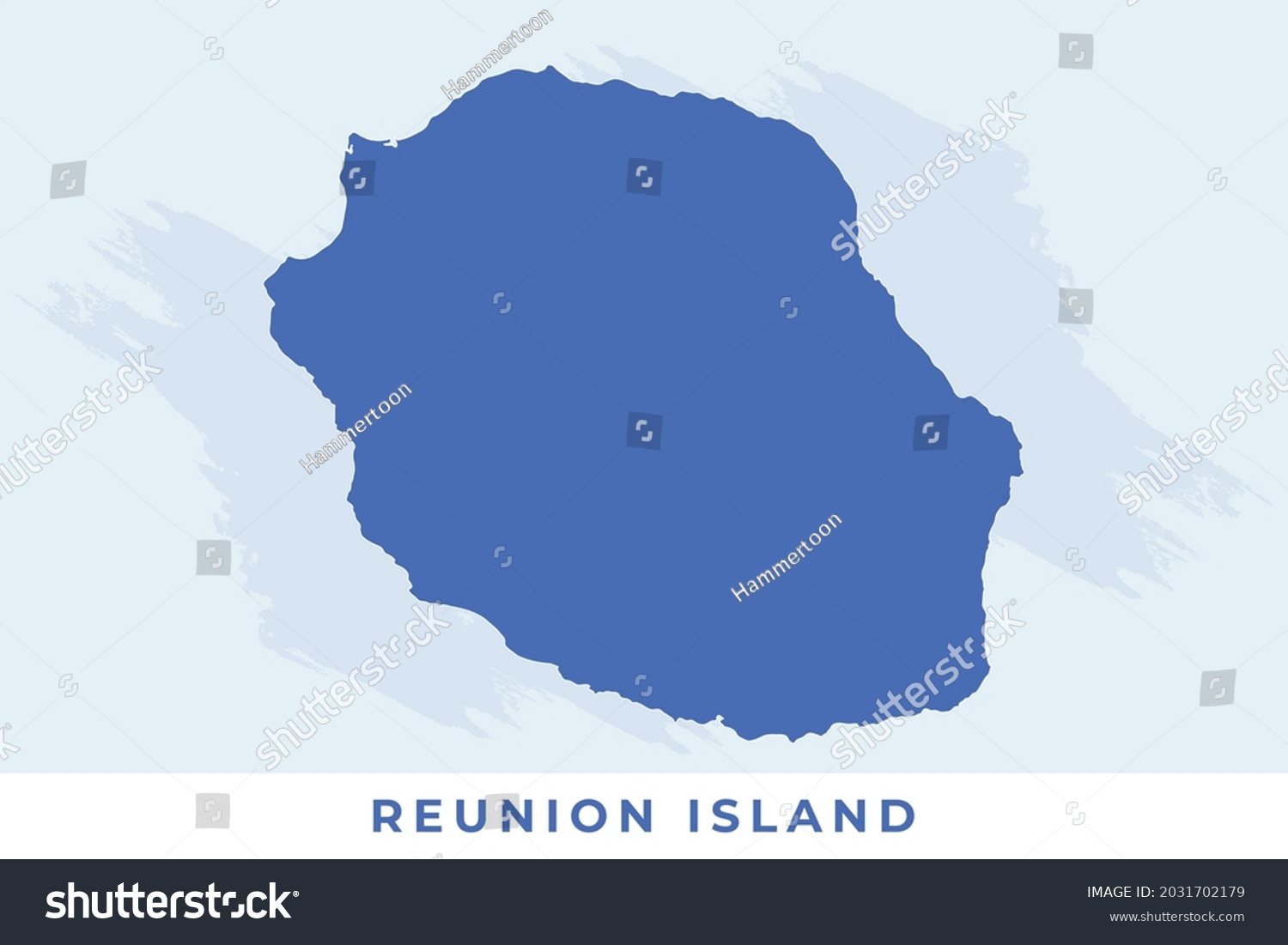 National Map Reunion Island Reunion Island Stock Vector (Royalty Free ...