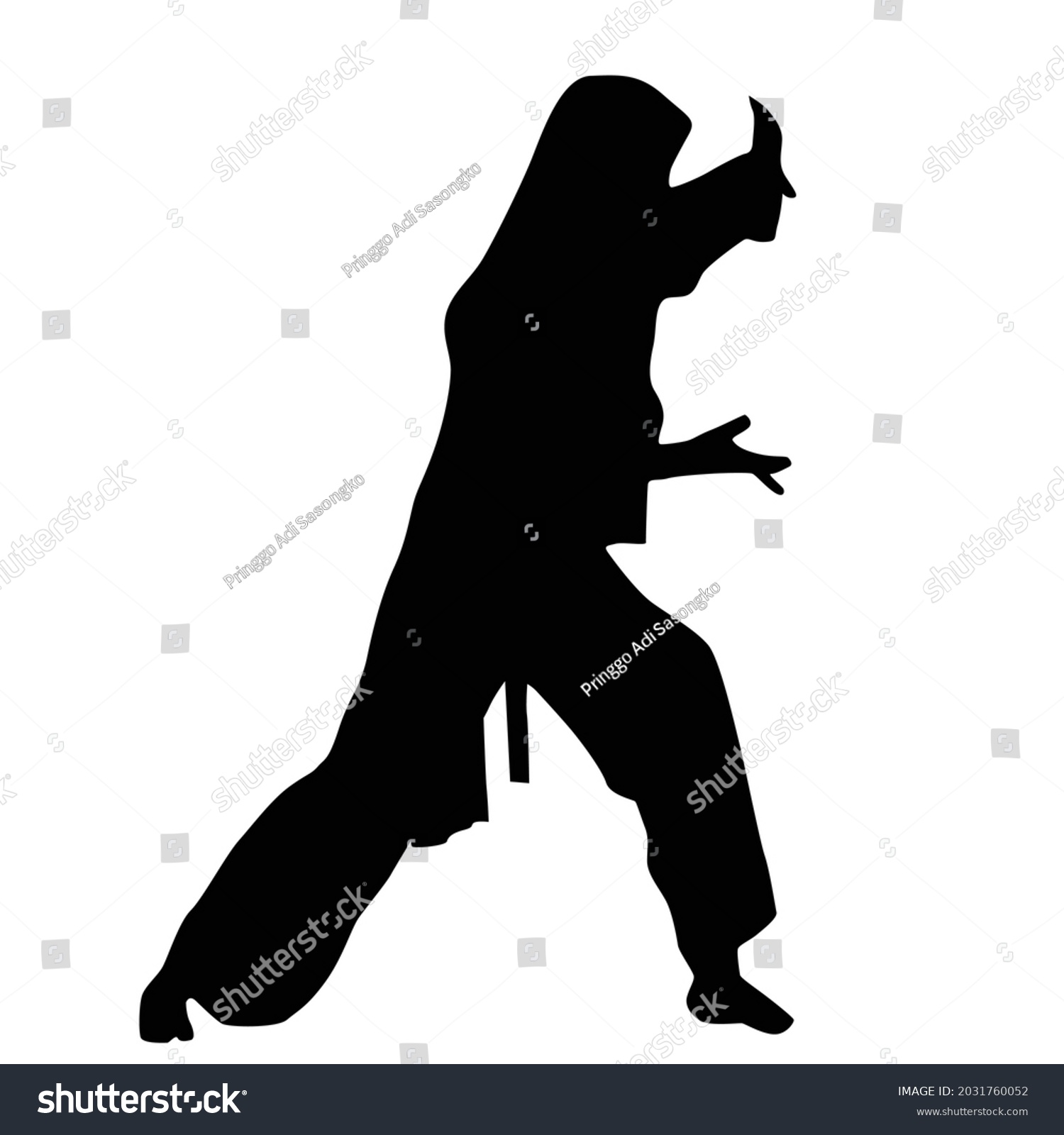 Fighter Woman Black White Design Logo Stock Vector (Royalty Free ...