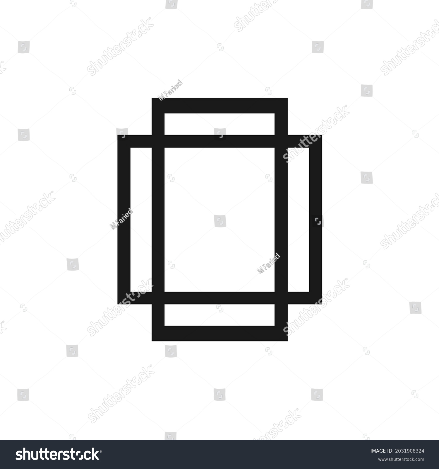 Vector Image Two Interlocking Squares Stock Vector (Royalty Free ...
