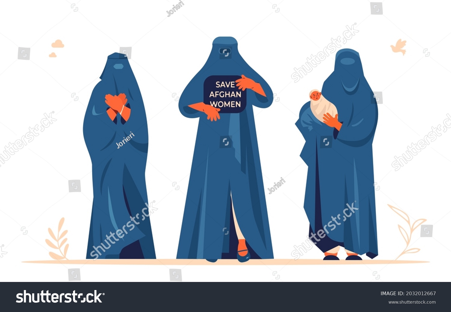 Save Afghanistan Afghan Women Wearing Burqa Stock Vector Royalty Free 2032012667 Shutterstock 4719