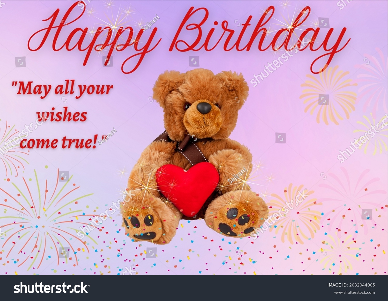 Happy Birthday Wishes Greetings Your Dear Stock Illustration 2032044005 ...