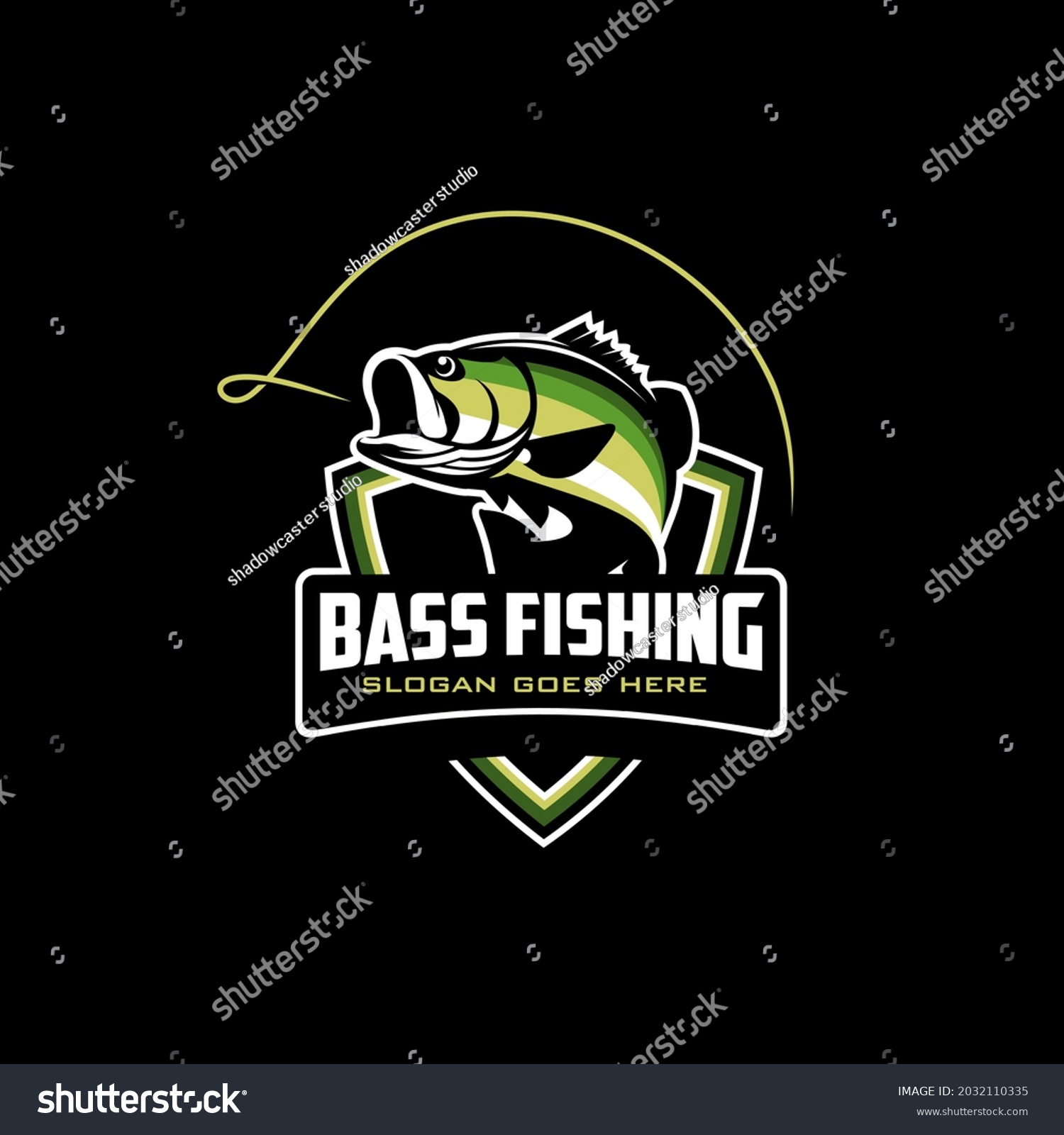 Bass Fishing Logo Unique Fresh Bass Stock Vector (Royalty Free ...