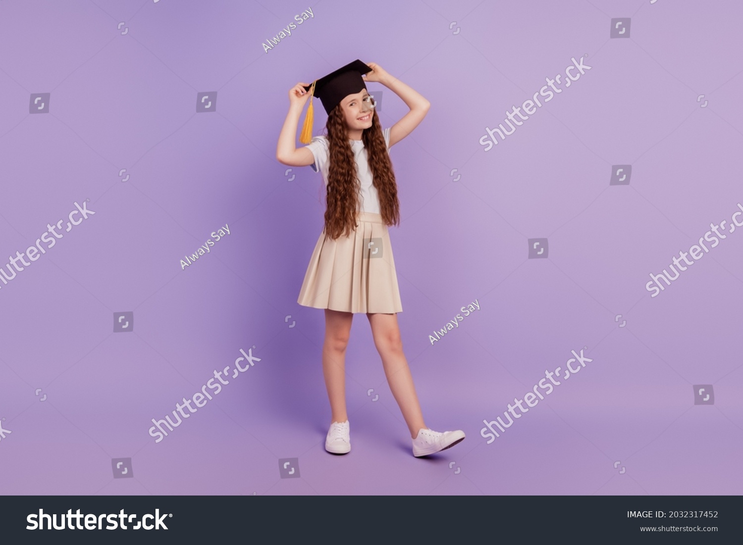 Portrait Funky Adorable Cute Student Girl Stock Photo 2032317452 ...