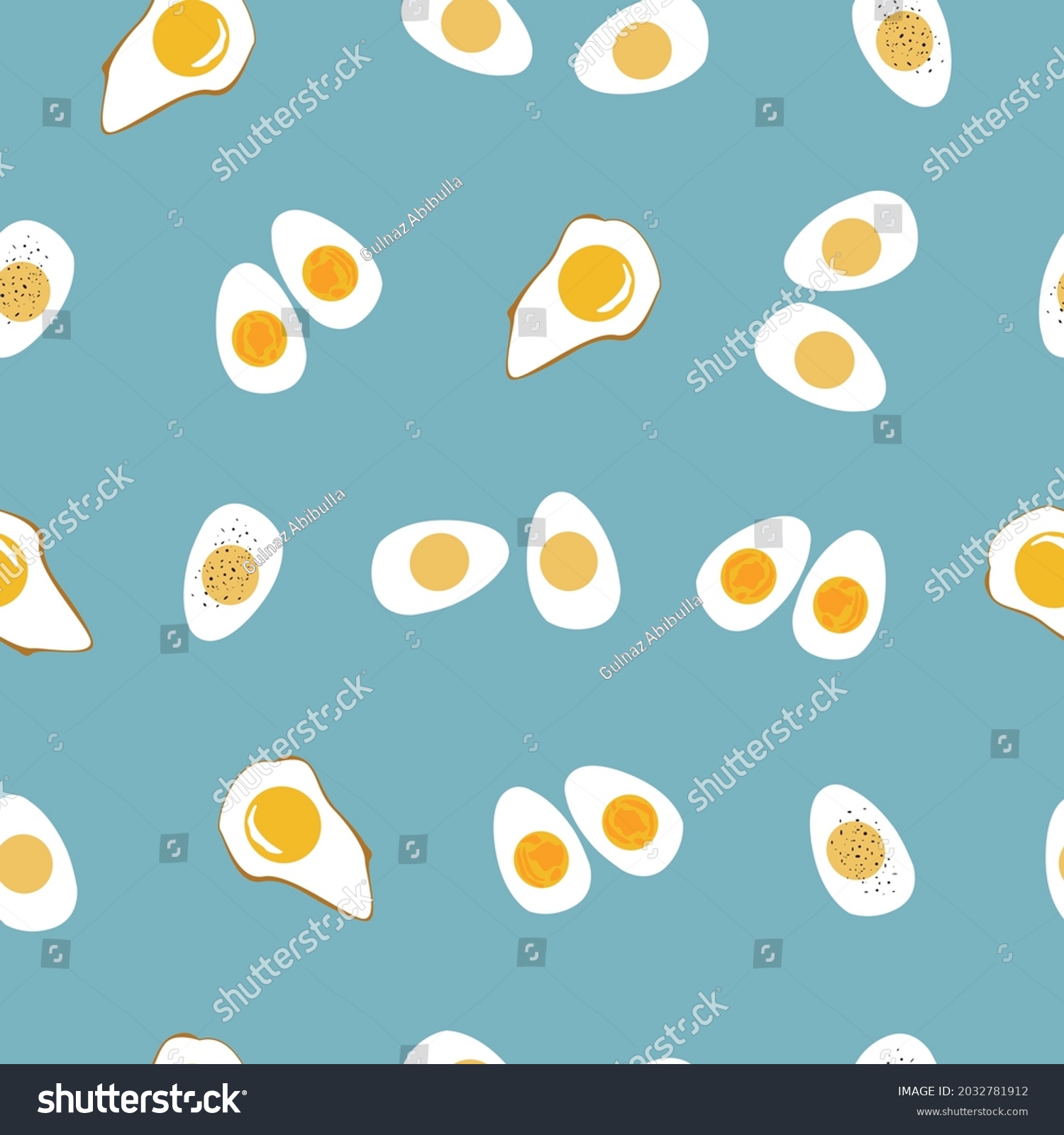 Seamless Pattern Different Types Cooked Eggs Stock Vector Royalty Free 2032781912 Shutterstock 8761