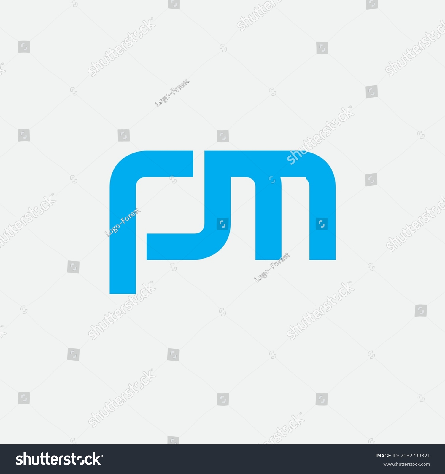 Initial Pm Letter Logo Creative Modern Stock Vector (Royalty Free ...