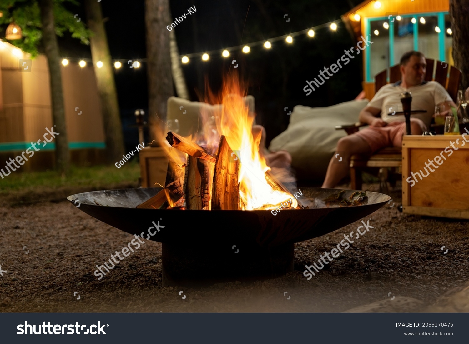 Cast Iron Fire Pit Campfire Place Stock Photo 2033170475 | Shutterstock