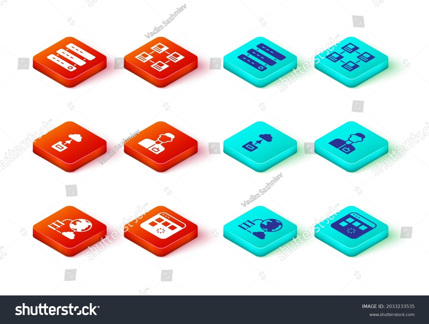 Set Network Cloud Connection Loading Data Stock Vector (Royalty Free ...