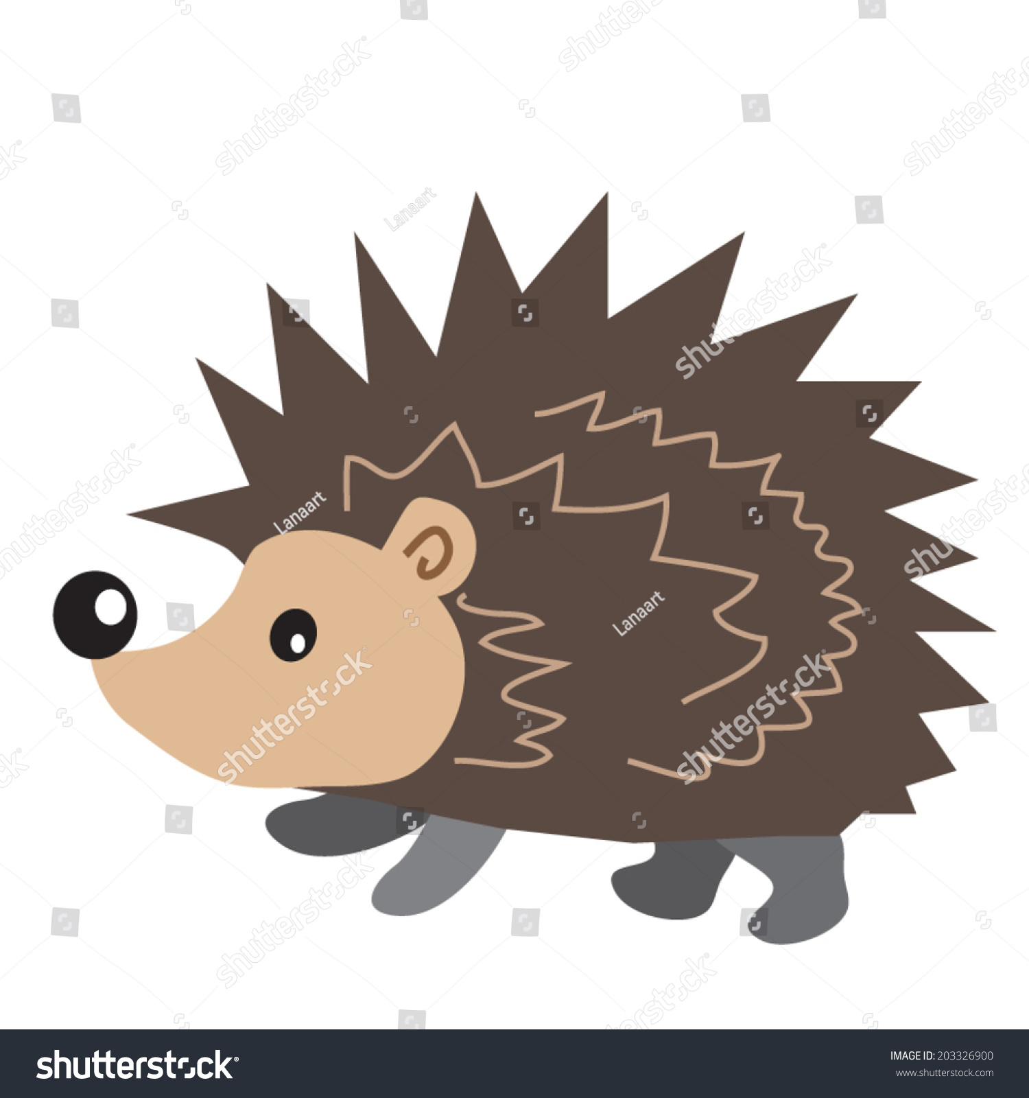 Hedgehog Vector Illustration Stock Vector (Royalty Free) 203326900 