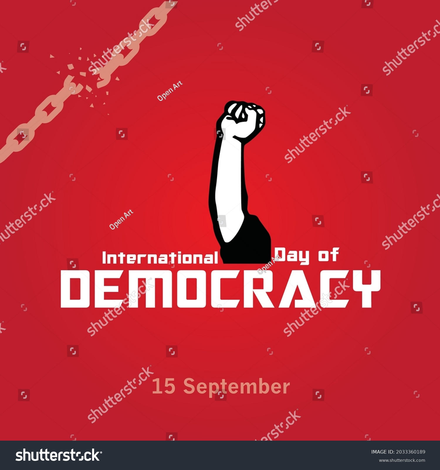 International Day Democracy September 15 International Stock Vector ...