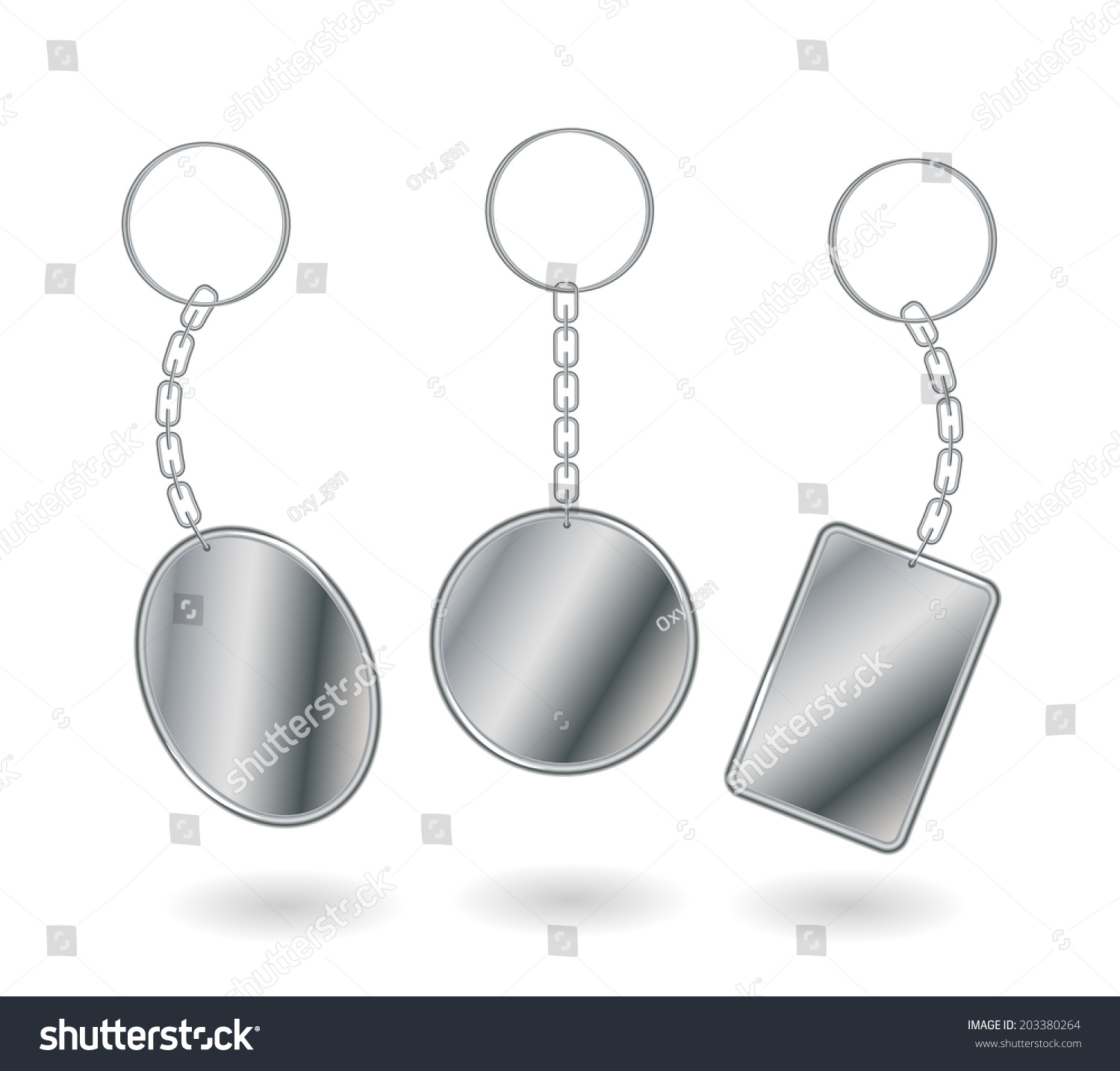 Key Rings Set Vector Illustration Stock Vector (royalty Free) 203380264 