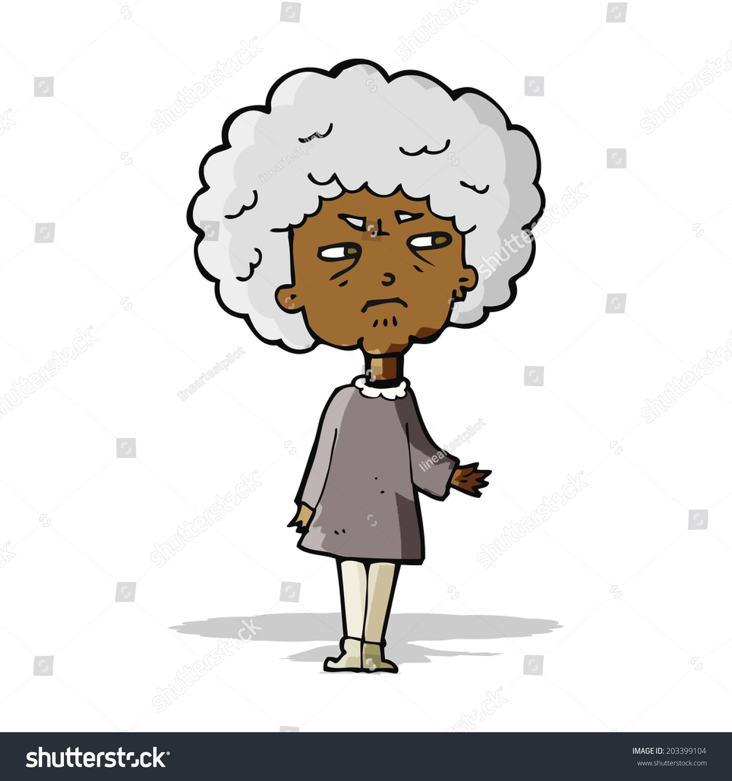 Cartoon Old Lady Stock Vector (Royalty Free) 203399104 | Shutterstock