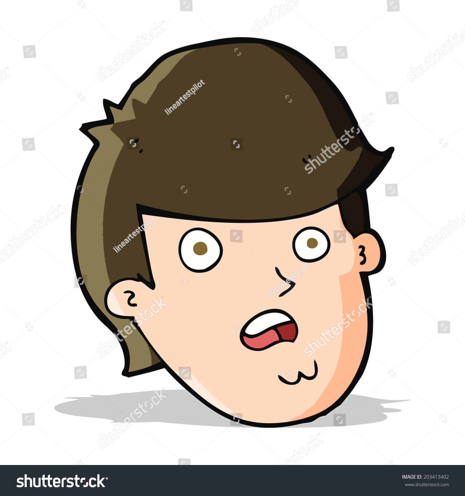 Cartoon Man Big Chin Stock Vector (Royalty Free) 203413402 | Shutterstock