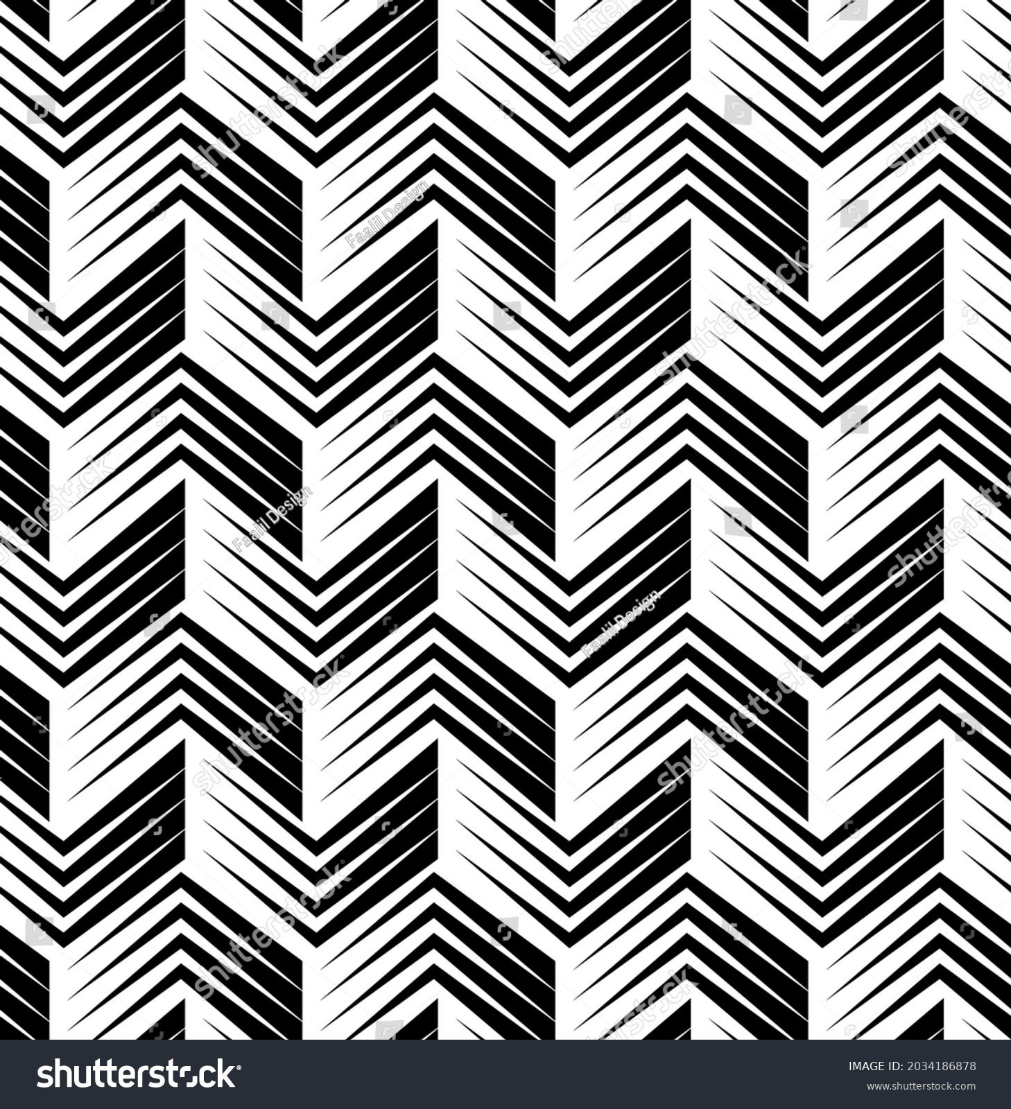 Seamless Halftone Chevron Stripe Line Pattern Stock Vector (Royalty ...