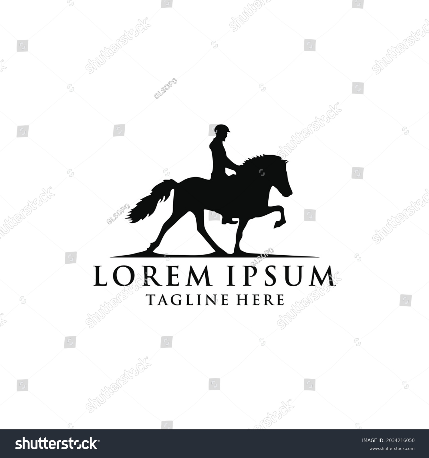 Cowboy Man Silhouette Riding Horse Silhouette Stock Vector (Royalty ...