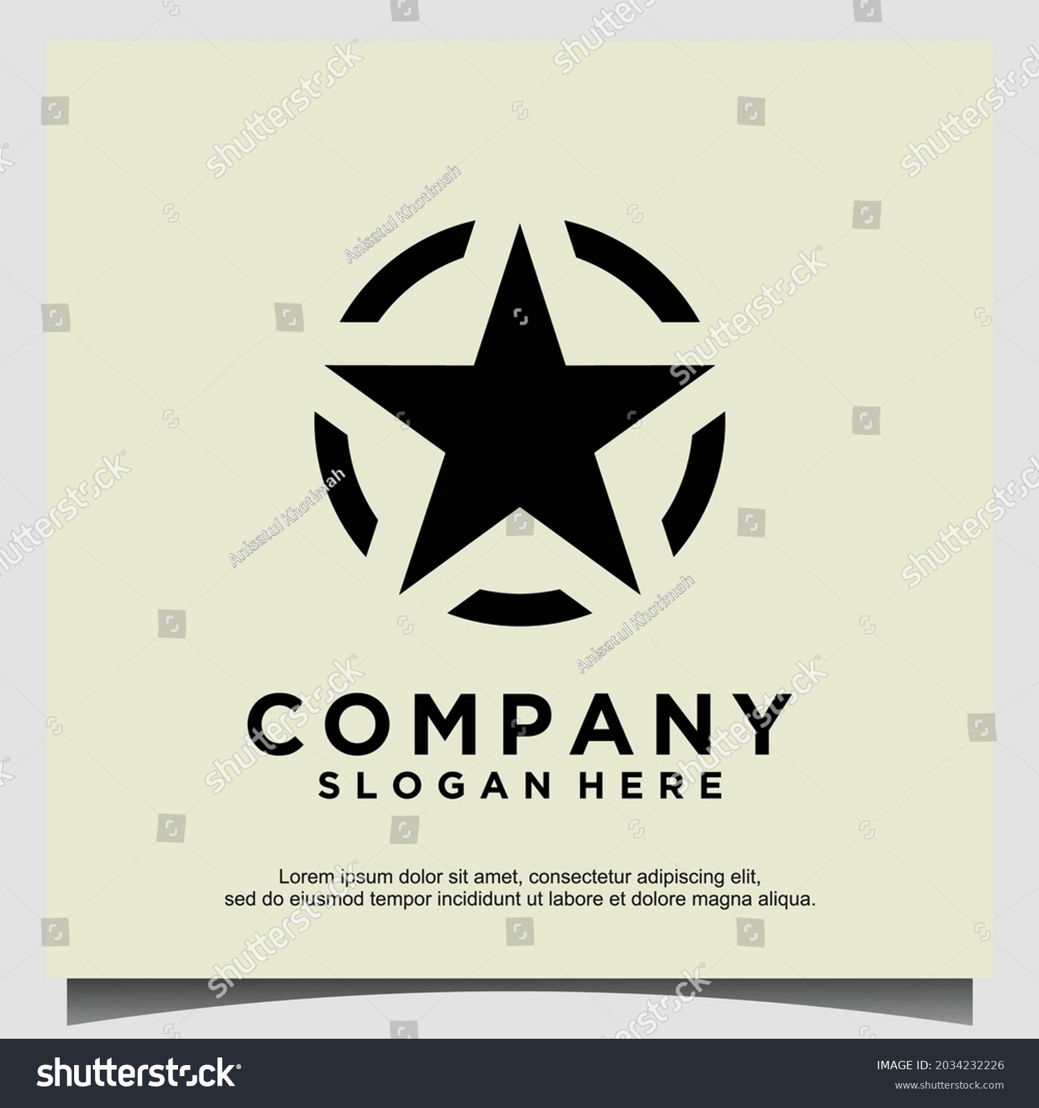 Star Logo Rating Symbol Vector Design Stock Vector (Royalty Free ...