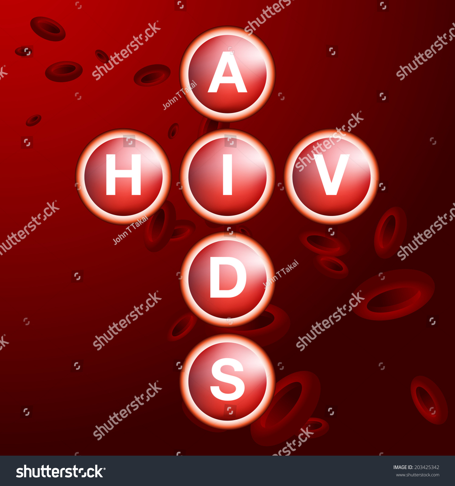 Image Hiv Aids Blood Cell Background Stock Vector (Royalty Free ...