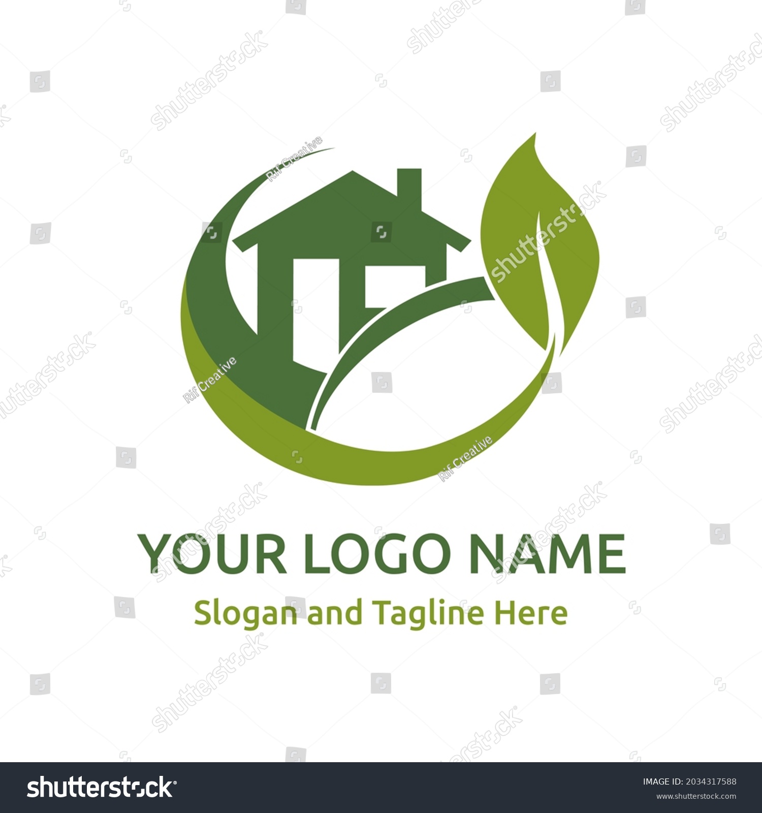 Greenhouse Logo Greenhouse Icon Green Leaf Stock Vector (royalty Free 