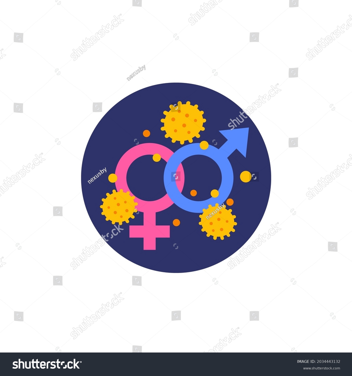 Sexual Transmitted Disease Std Vector Icon Stock Vector Royalty Free 2034443132 Shutterstock 3255