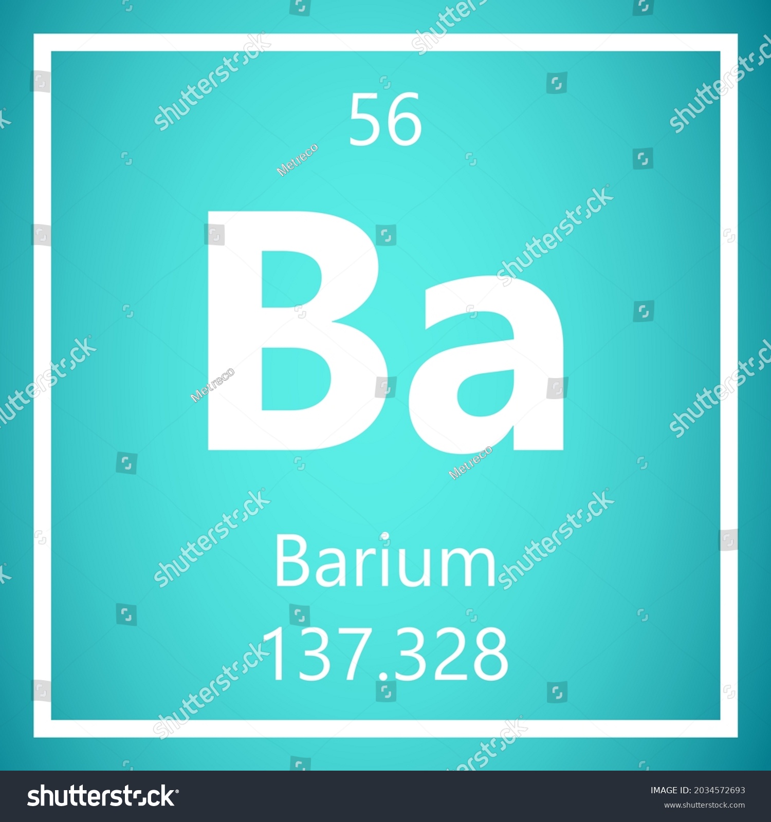 Barium Ba Periodic Table Elements Atomic Stock Vector (Royalty Free ...