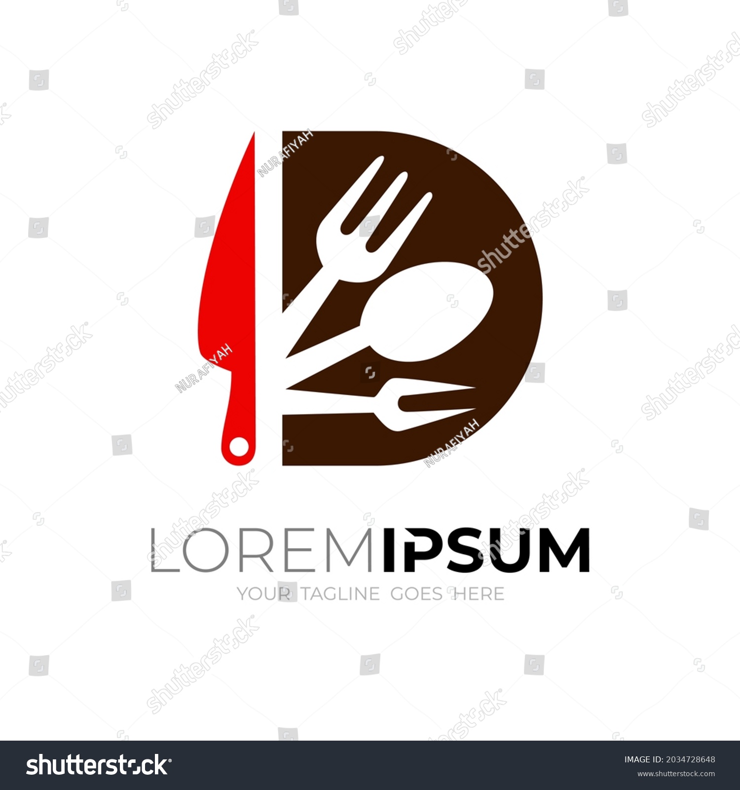 D Logo Letter D Logo Restaurant Stock Vector (Royalty Free) 2034728648 ...