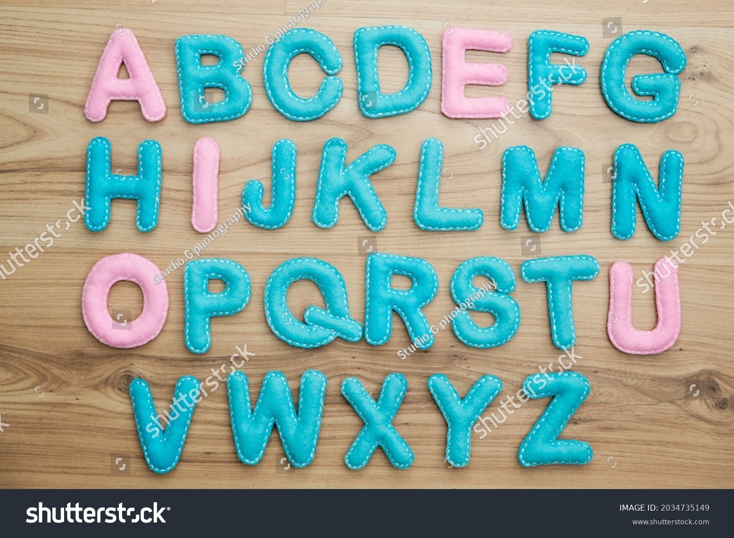 full-alphabet-capital-letters-made-stuffed-stock-photo-2034735149