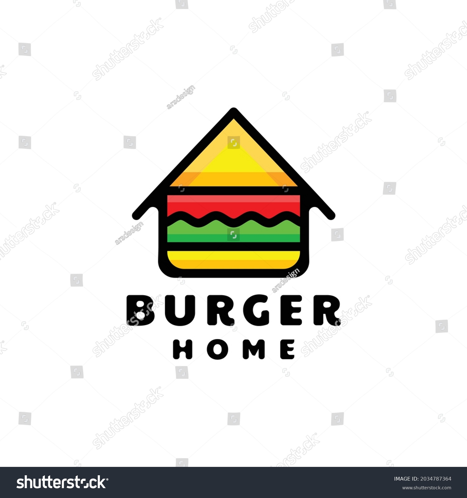 Burger Combination Home White Background Vector Stock Vector (Royalty ...