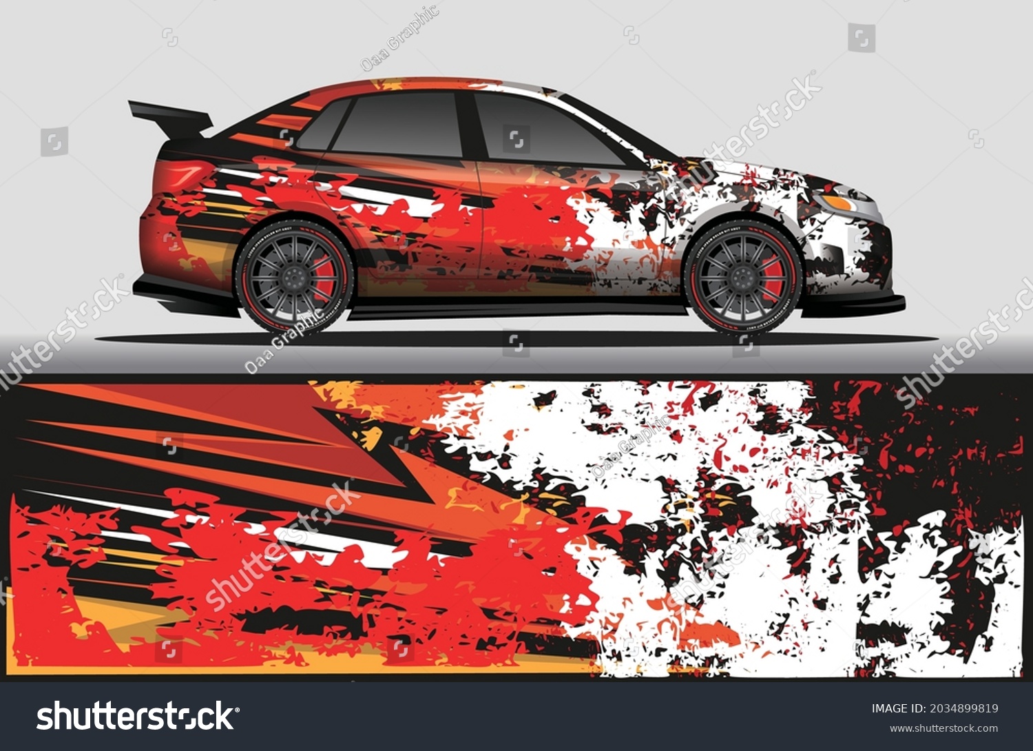 Car Livery Wrap Decal Rally Race Stock Vector (Royalty Free) 2034899819 ...