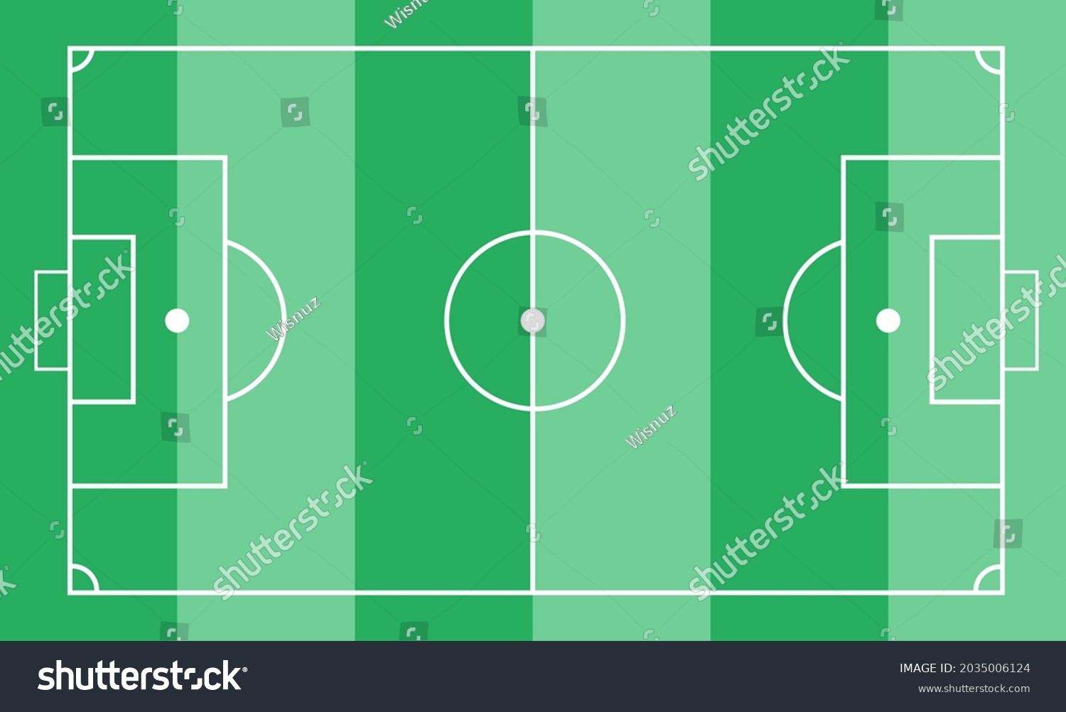 Soccer Field White Markings Grass Top Stock Vector (Royalty Free ...