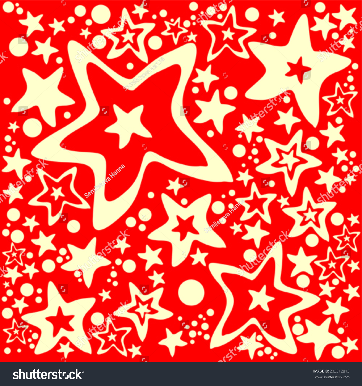 Red Stars Seamless Pattern Background Vector Stock Vector Royalty Free