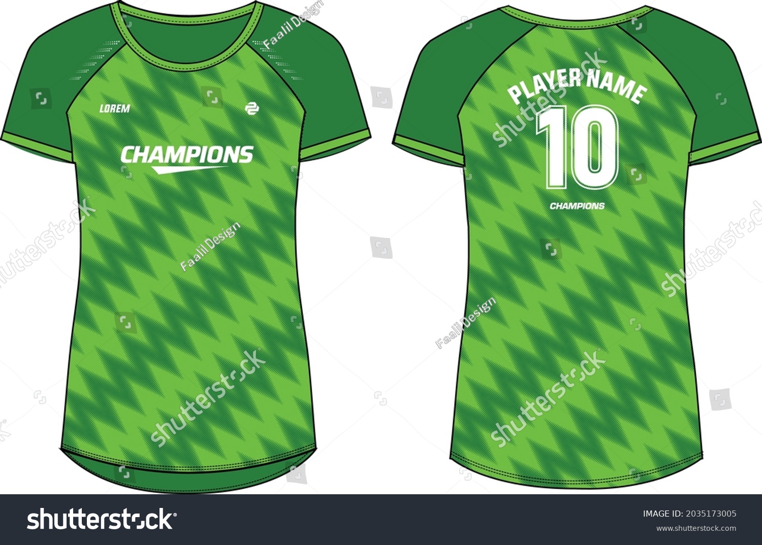 Women Sports Jersey Tshirt Design Concept Stock Vector (Royalty Free ...