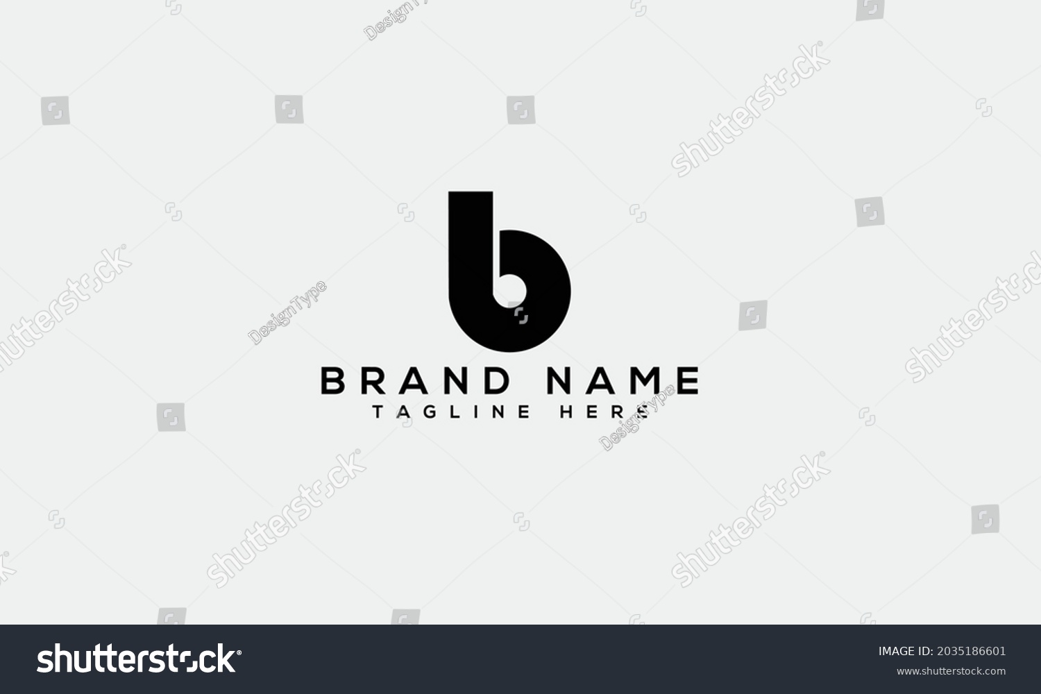 B B Modern Creative Alphabet Letter Stock Vector (Royalty Free ...