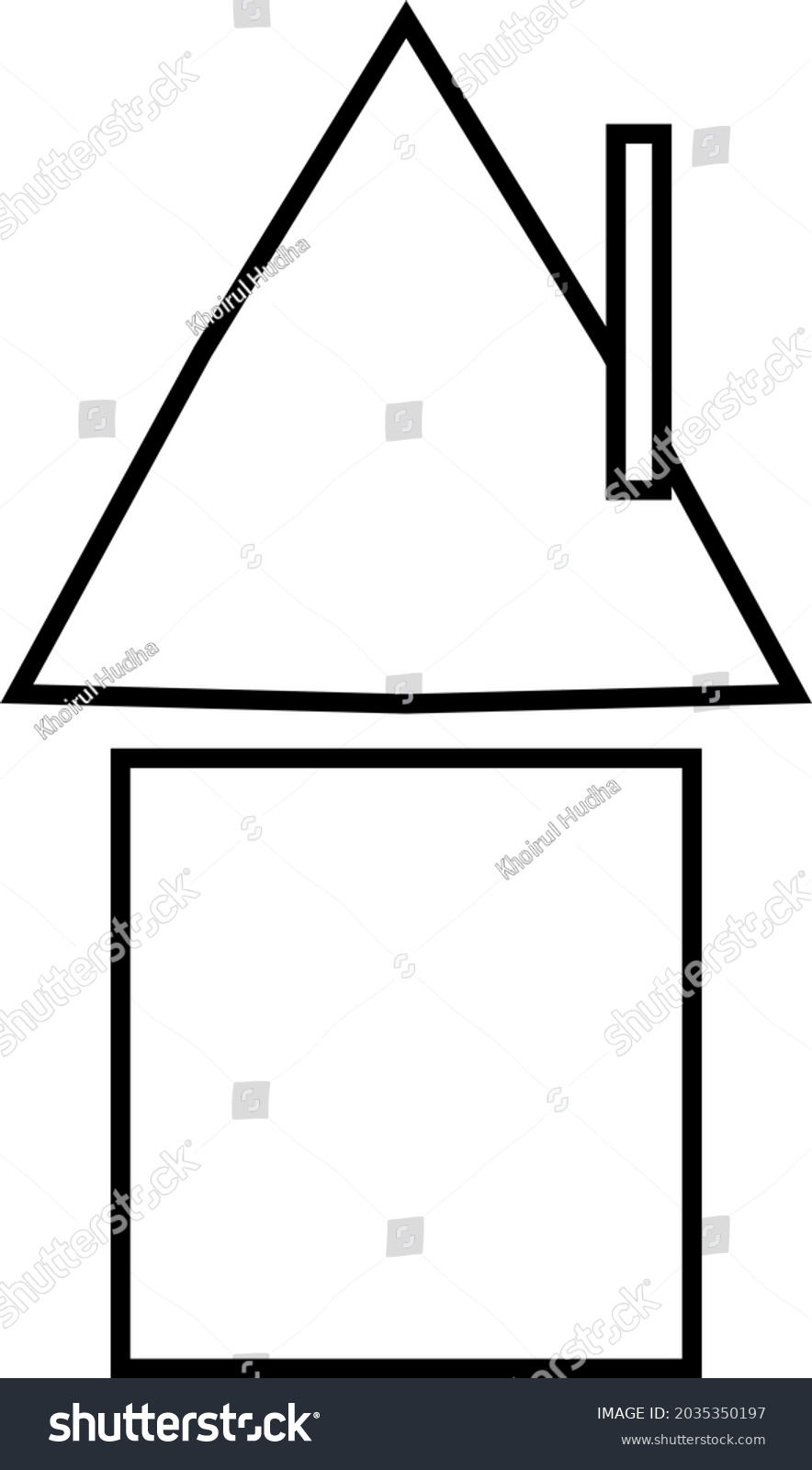 Plain White Simple House Icon Stock Illustration 2035350197 | Shutterstock