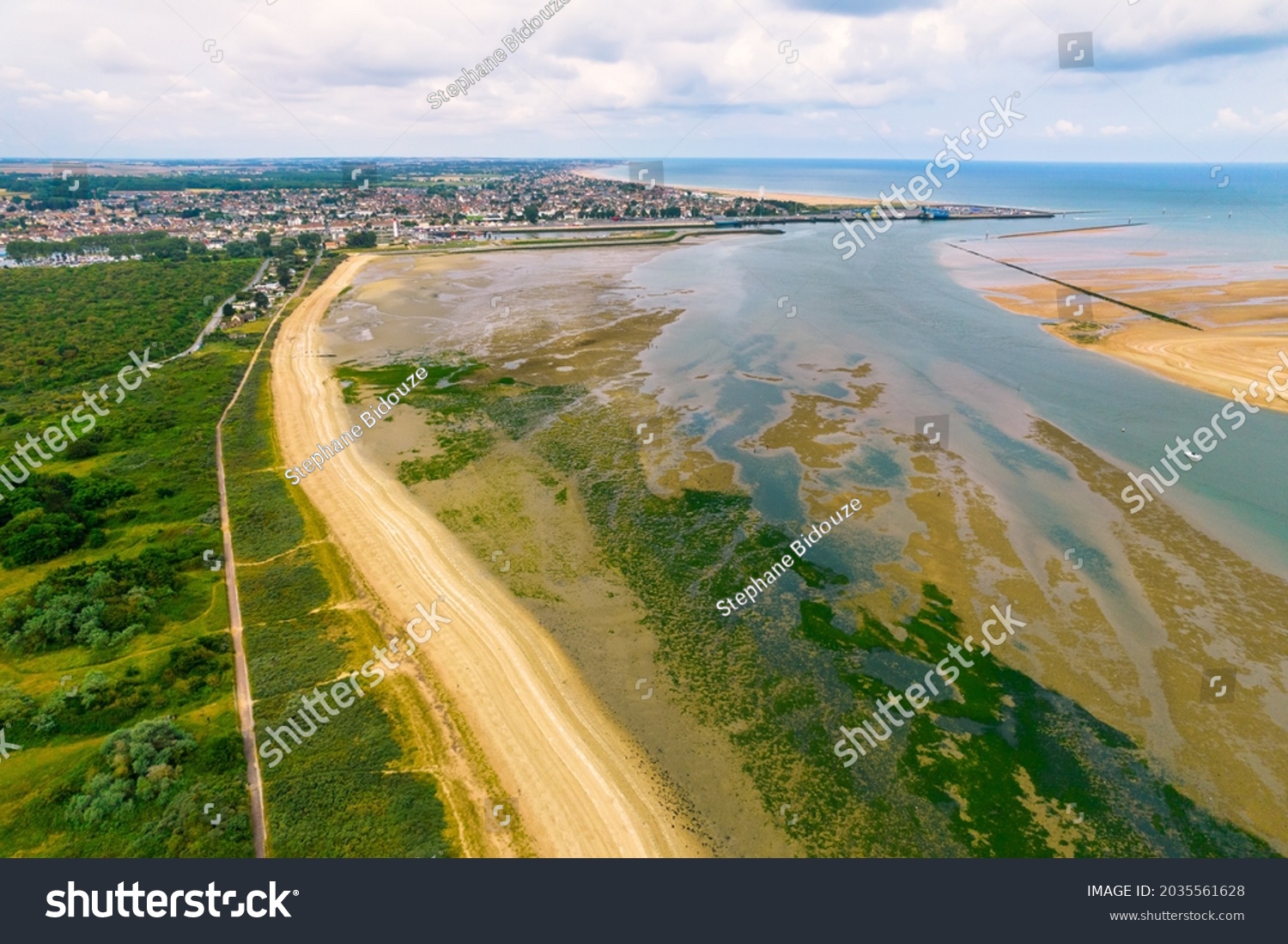 Aerial Overview Siege Point Ouistreham Port Stock Photo 2035561628 ...