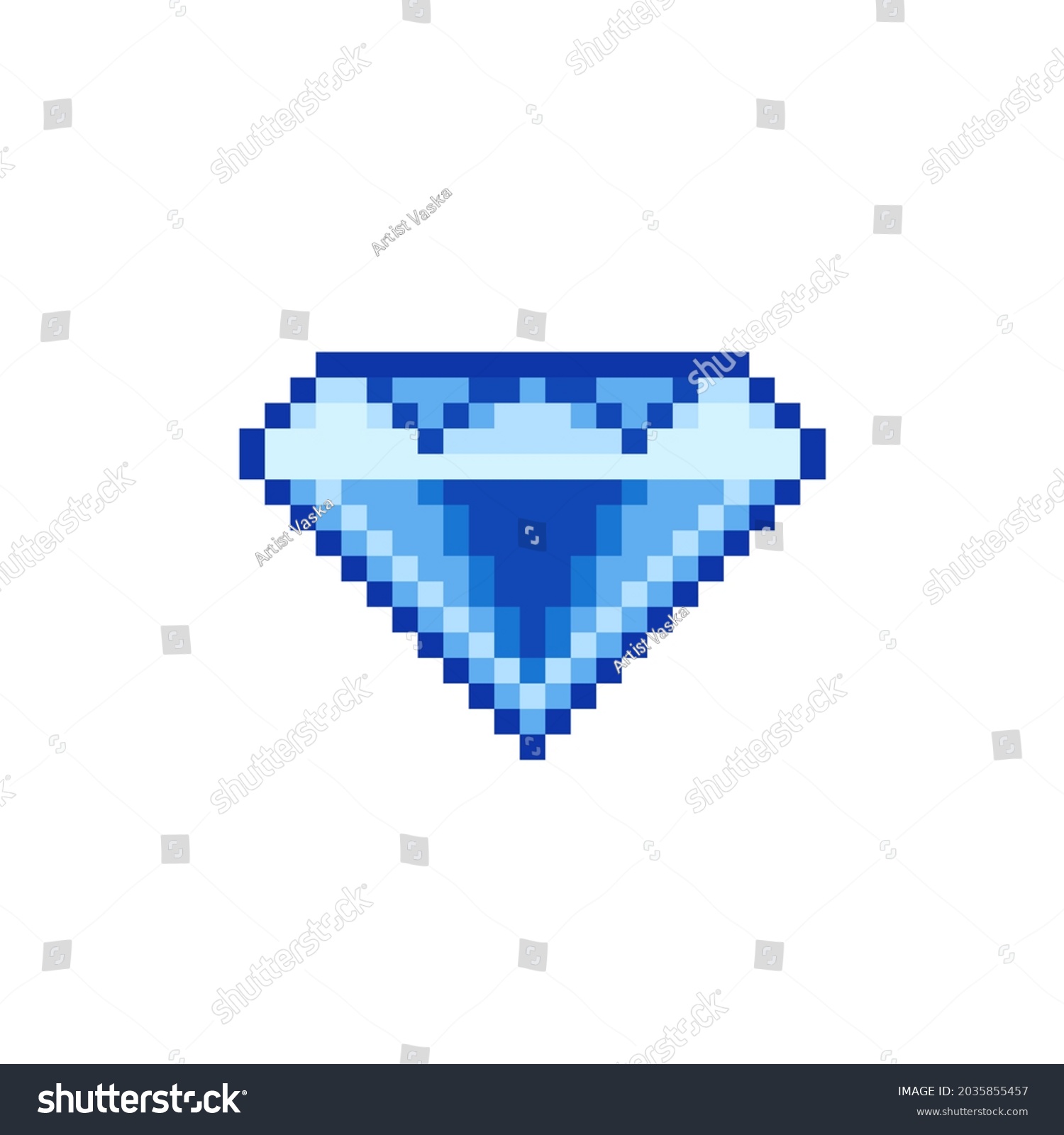 8 Bit Pixel Diamond Blue Gemstone Stock Illustration 2035855457 ...