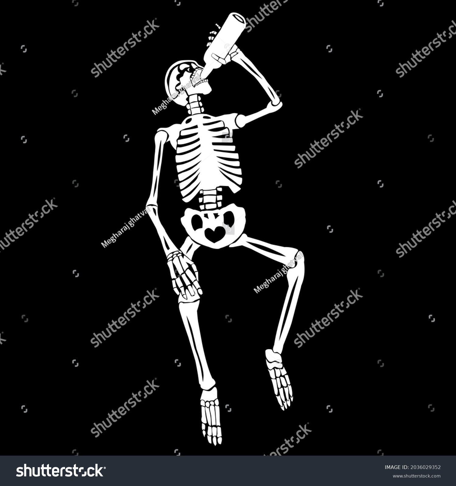 Drunk Skeleton Cocktail Halloween Drink Drinking Stock Illustration 2036029352 Shutterstock 1840