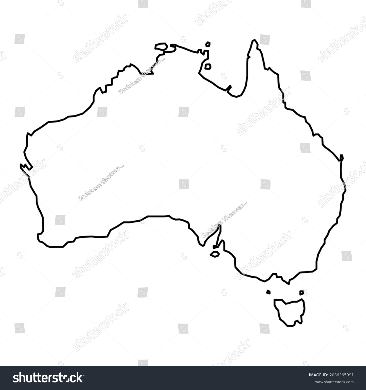 Australias Illustration Vector Picture Australia Map Stock Vector ...