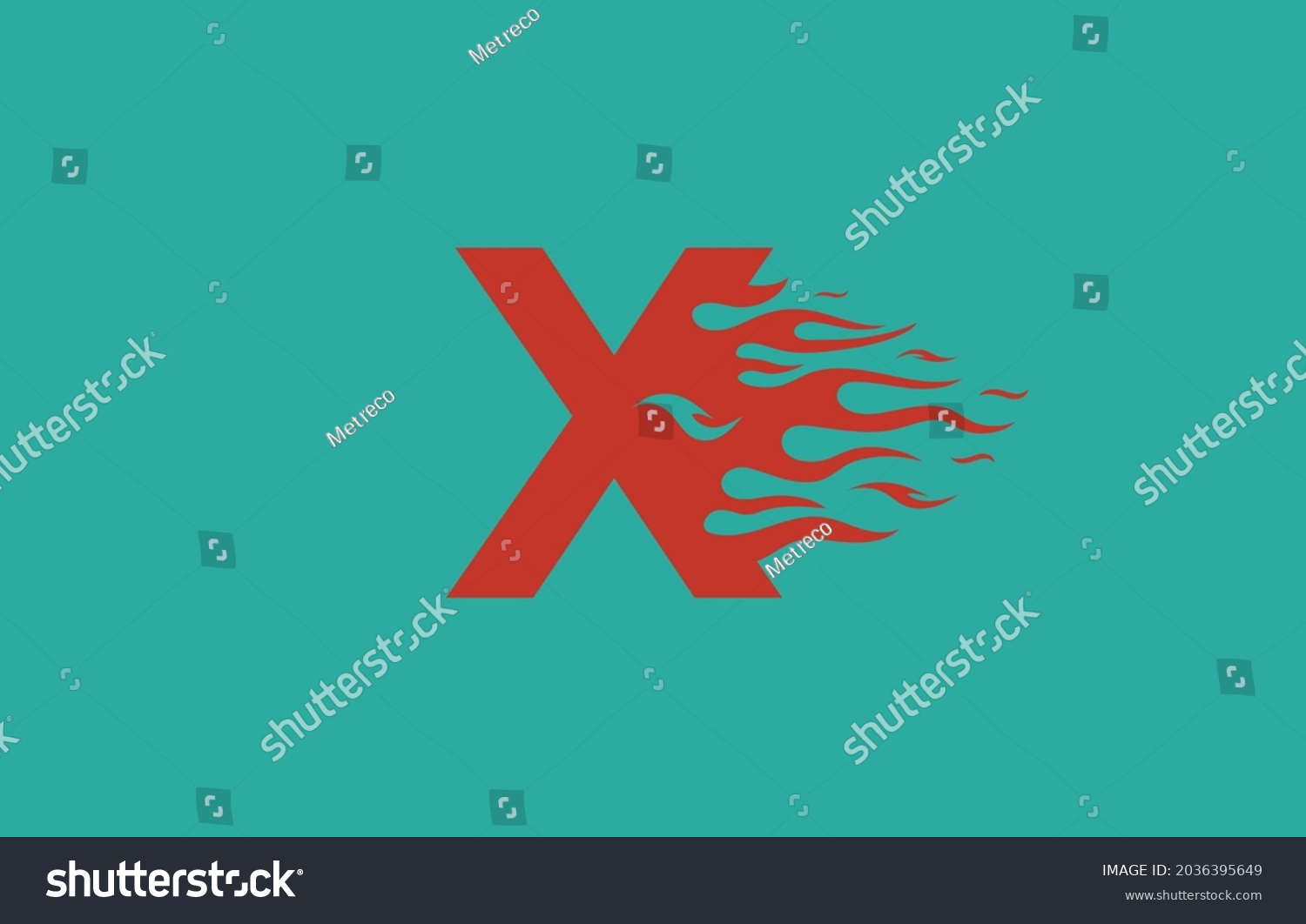 Speed X Fire Flames Logo Letter Stock Vector Royalty Free 2036395649