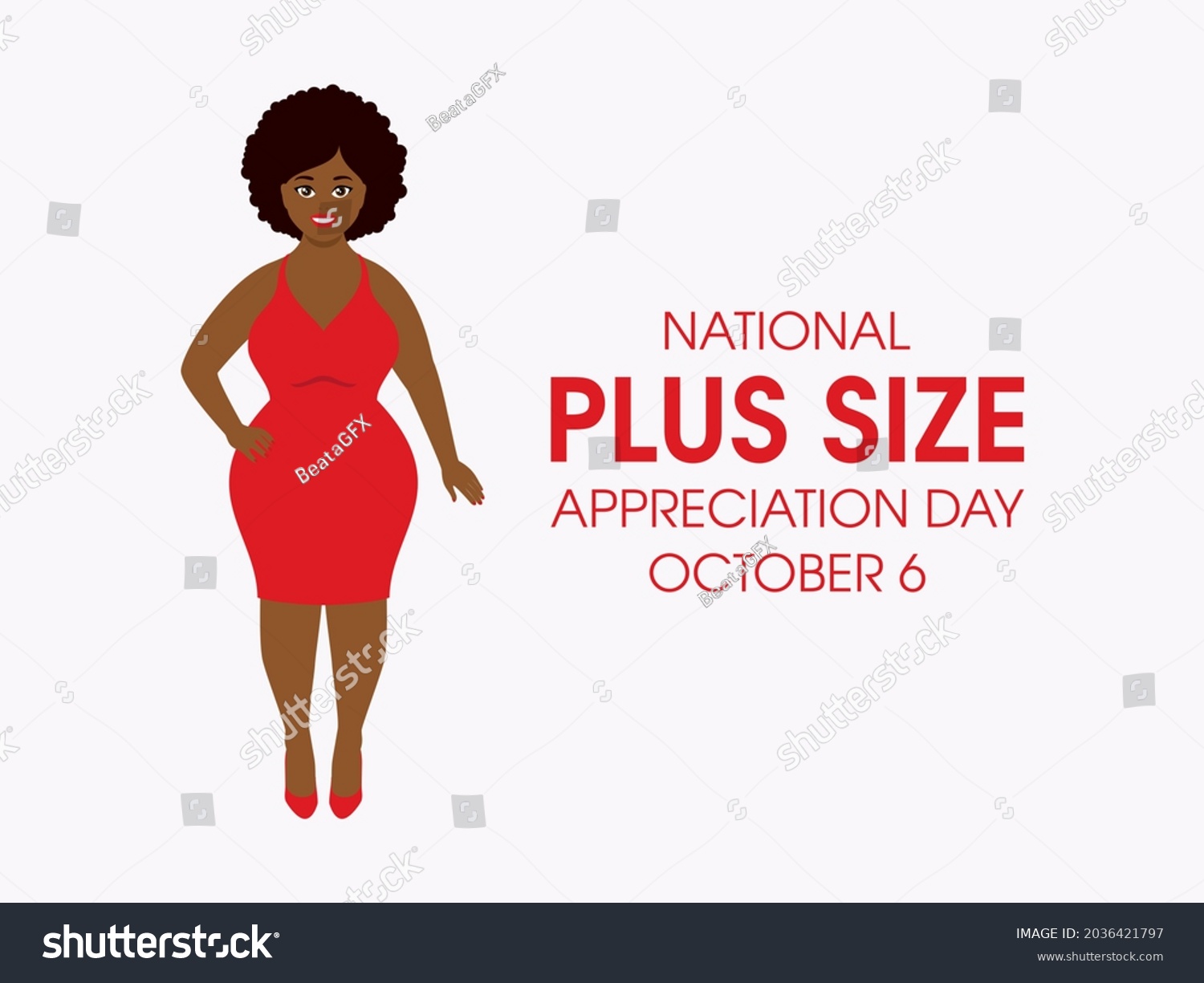 National Plus Size Appreciation Day Illustration Stock Illustration