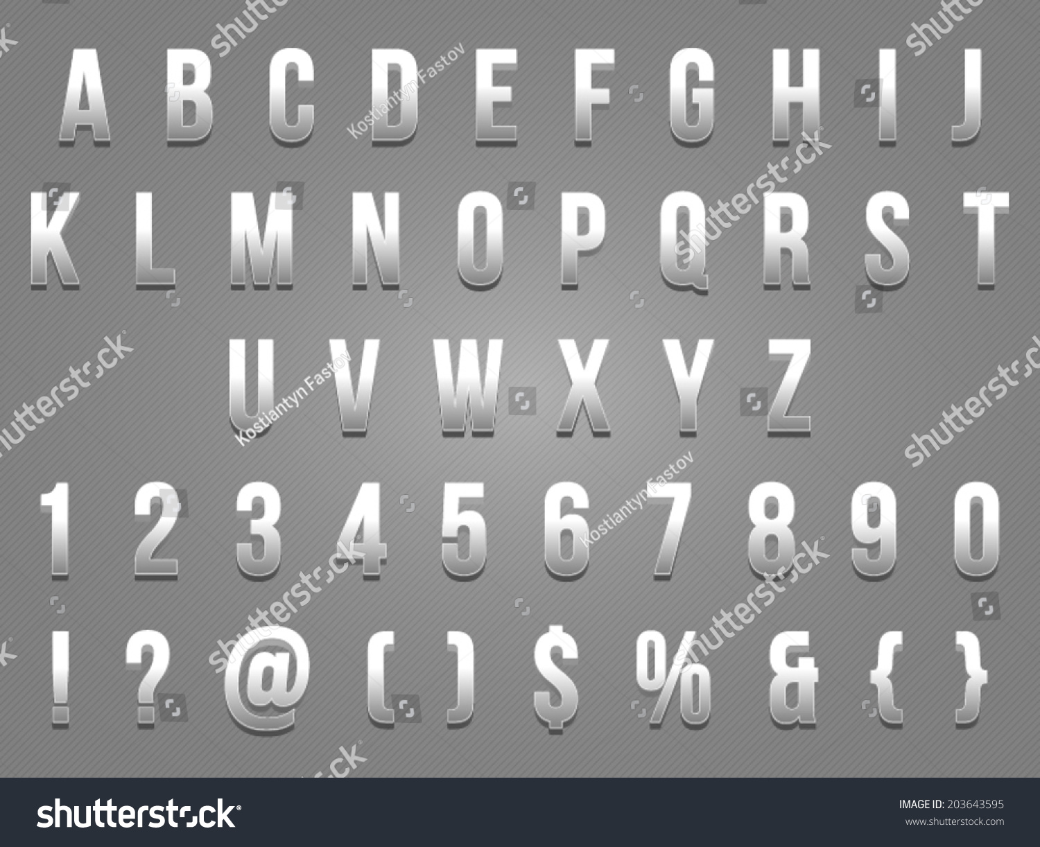 English Alphabet Stock Vector (Royalty Free) 203643595 | Shutterstock