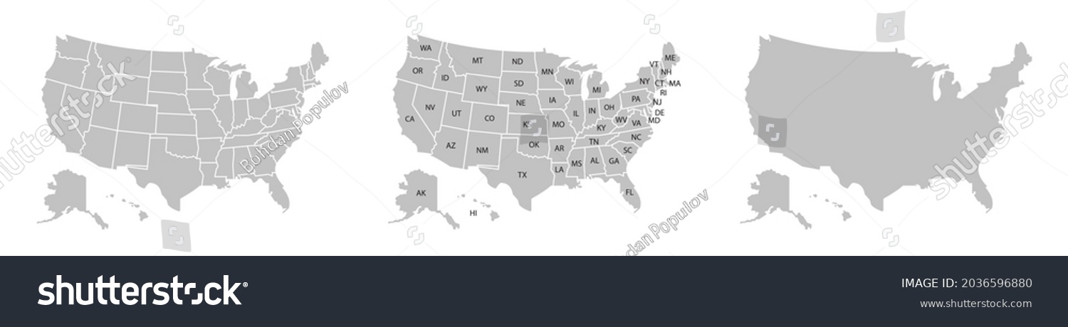 Usa Map Vector Illustration United States Stock Vector Royalty Free Shutterstock