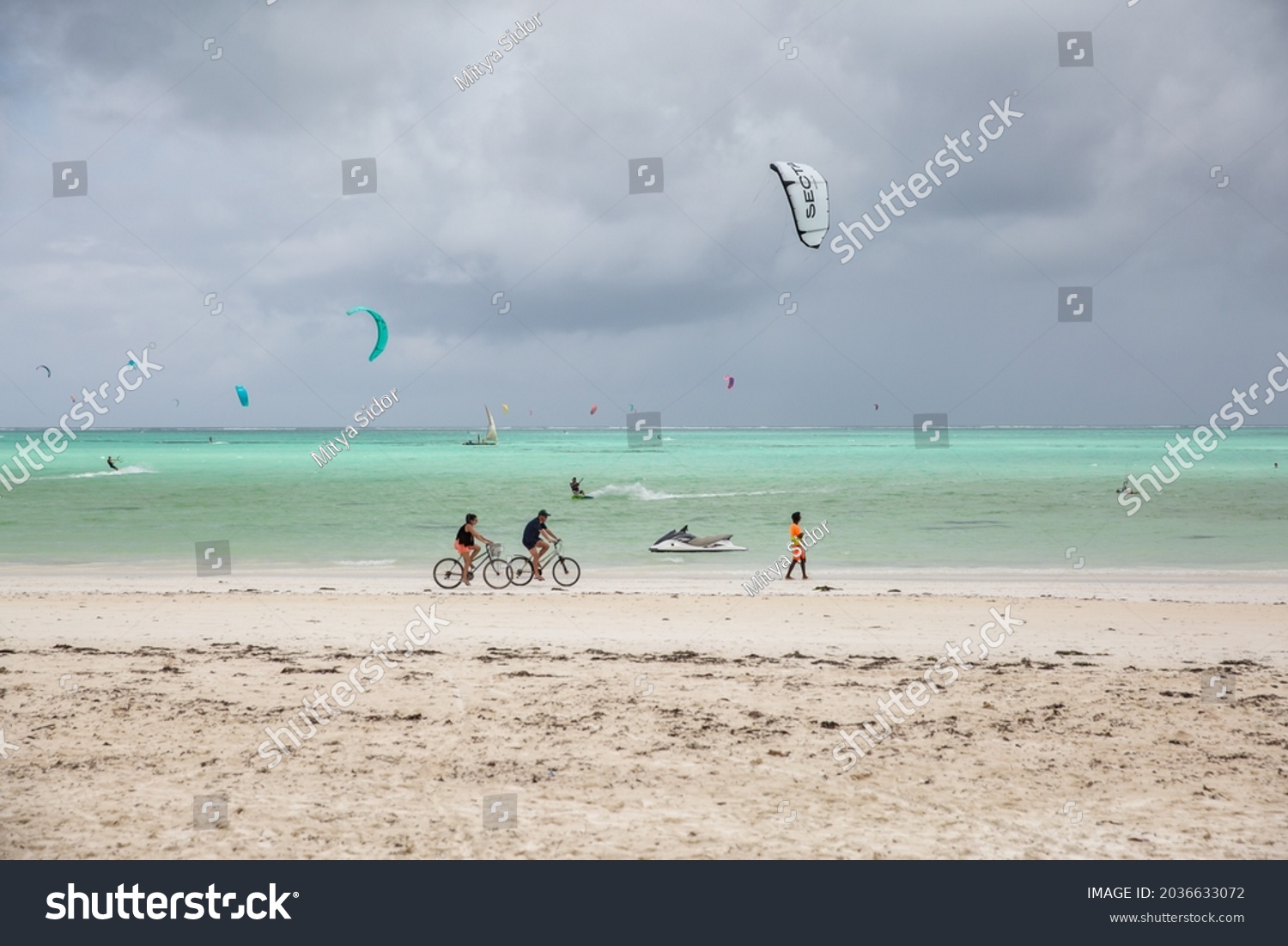 Zanzibar Tanzania January 22 2021 Surfer Stock Photo 2036633072 ...