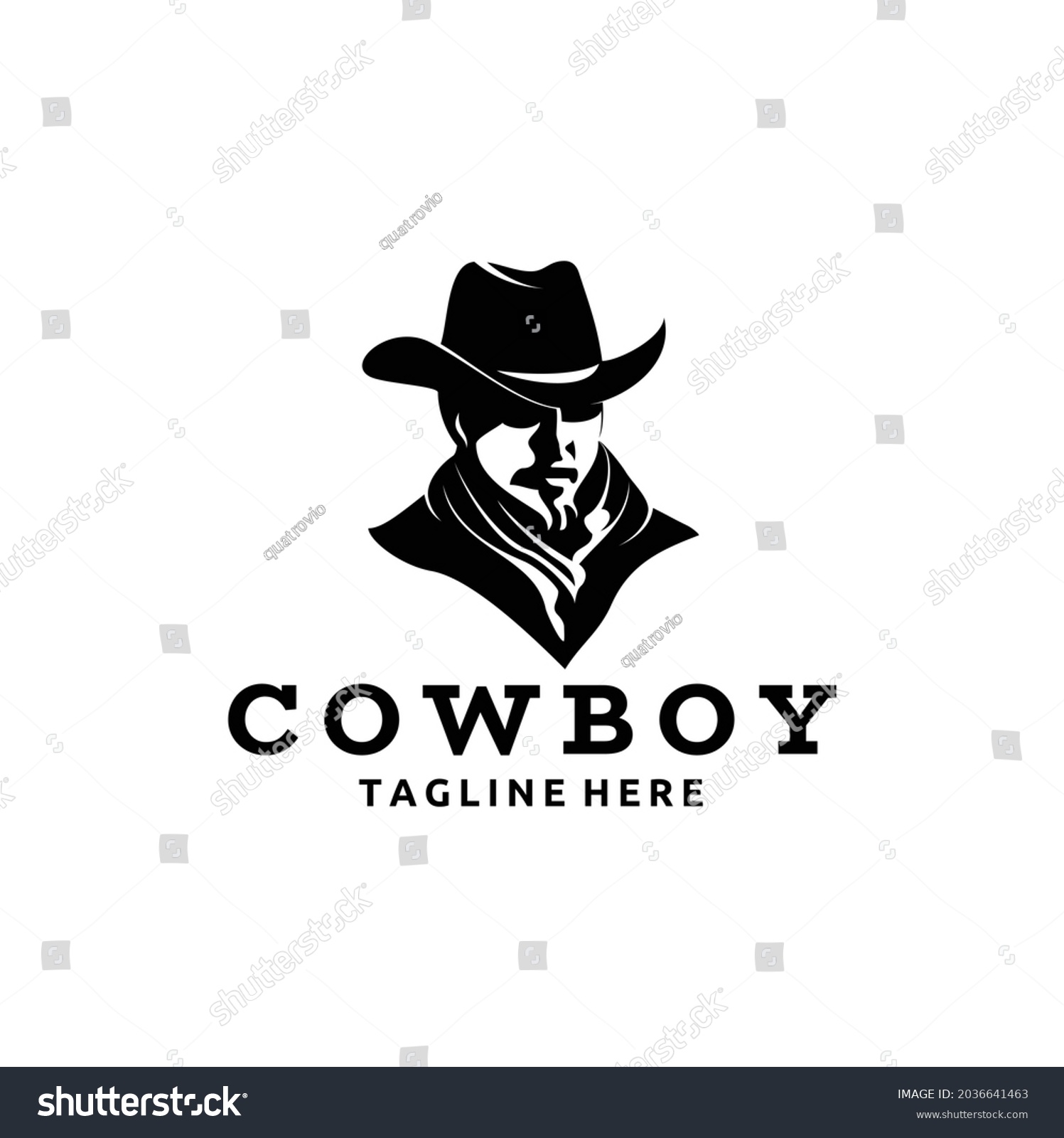 Western Bandit Wild West Cowboy Gangster Stock Vector (royalty Free 