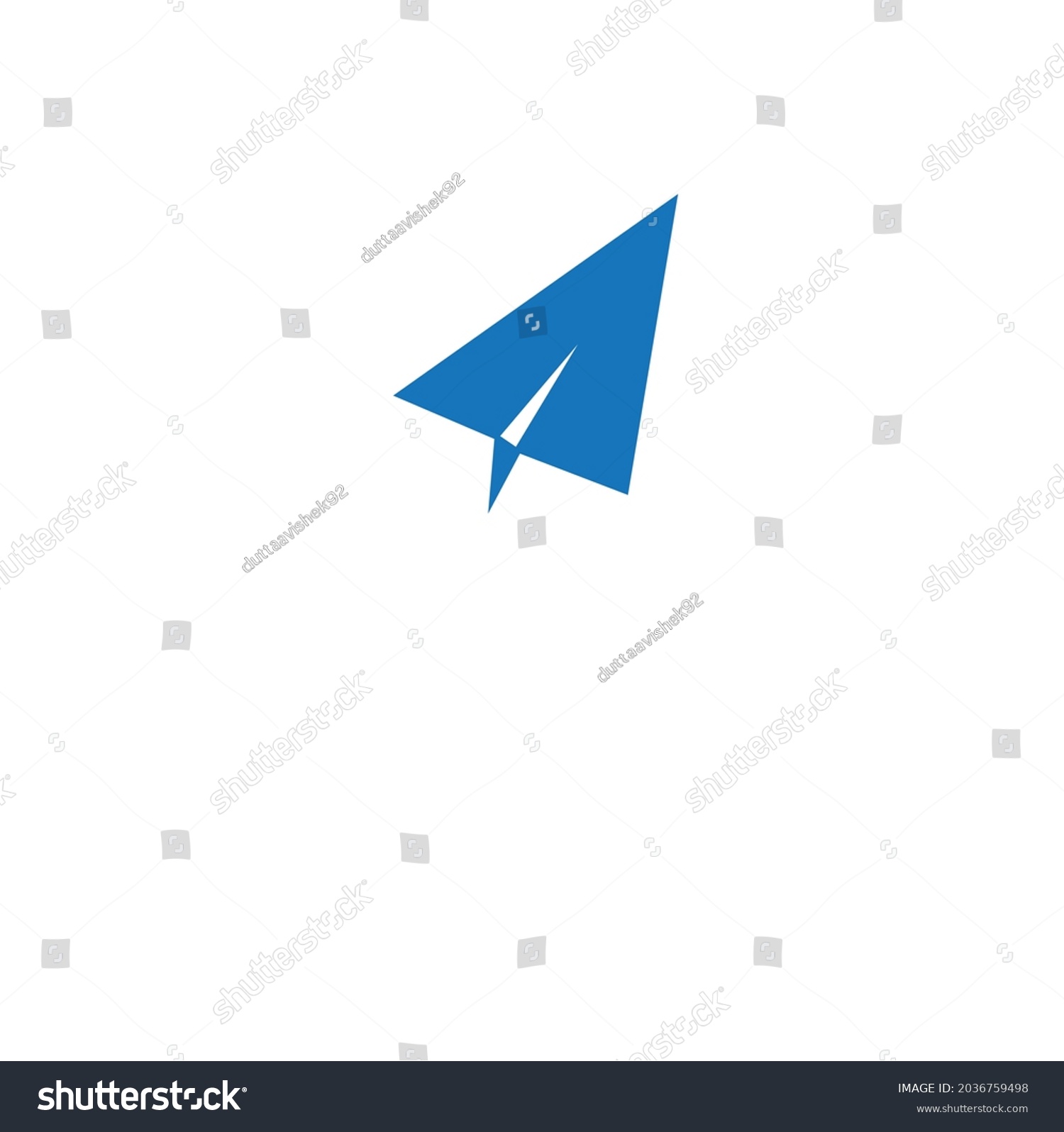 Vector Minimalist Paper Plane Logo Clipart Stock Vector (Royalty Free ...