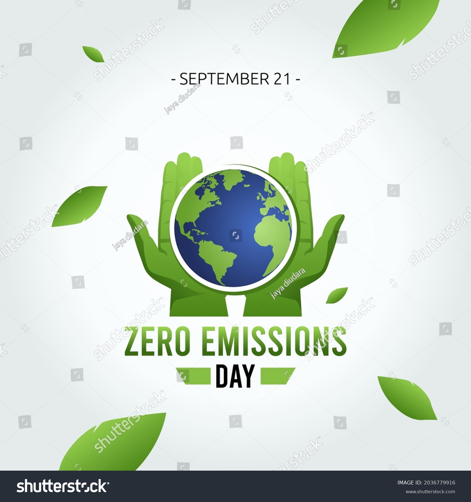 Vector Graphic Zero Emissions Day Good Stock Vector (Royalty Free