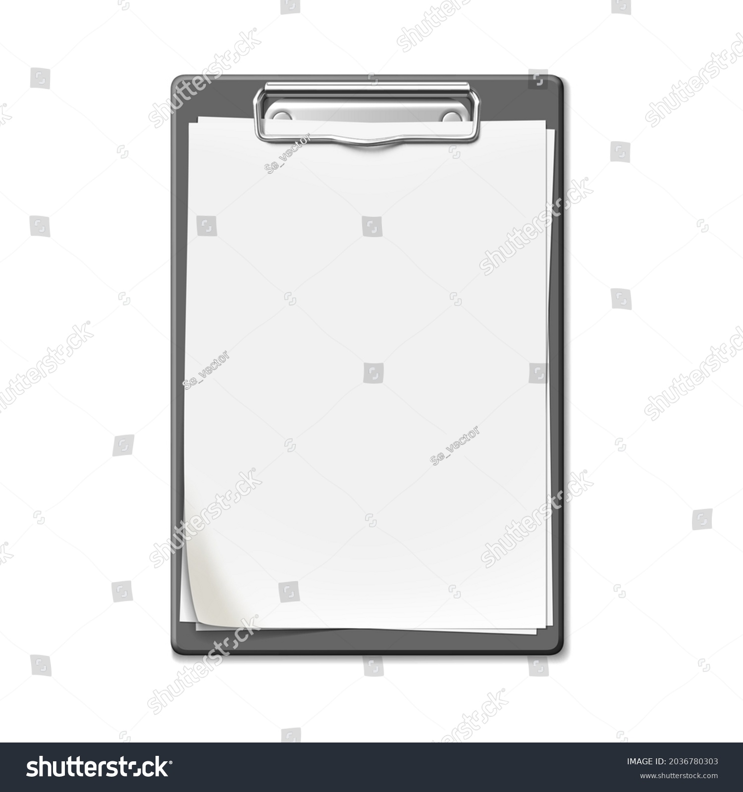 Clip Board Blank List Sheet Attached Stock Vector (Royalty Free ...