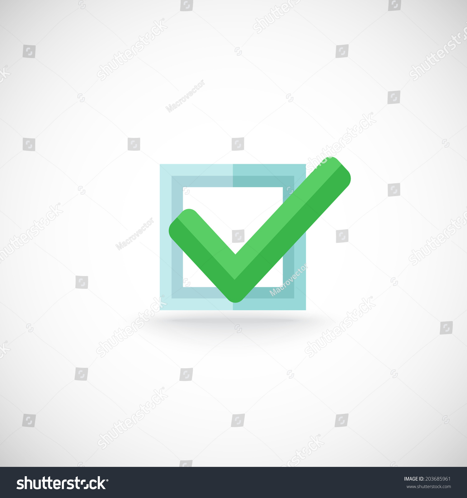 Decorative Blue Square Contour Checkbox Green Stock Illustration ...