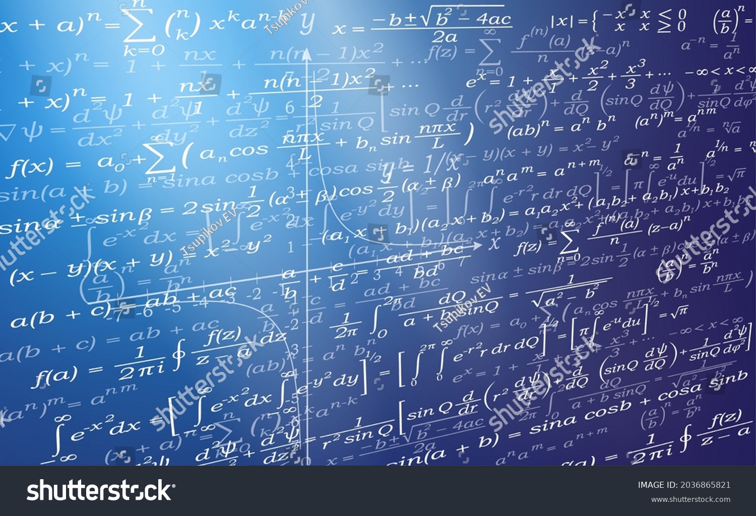 Background Presentation On Mathematics Formulas Graphs Stock Vector ...