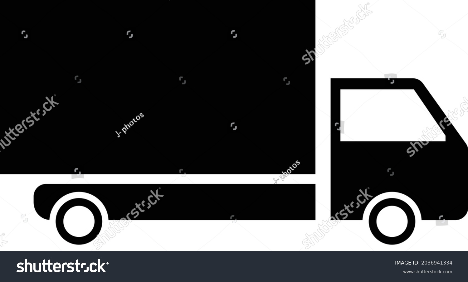 Lorry Design Vector Black Color Adobe Stock Vector (Royalty Free ...